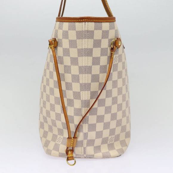 LOUIS VUITTON Damier Azur Neverfull MM Tote Bag N41605 LV Auth 87566 - Picture 4 of 16